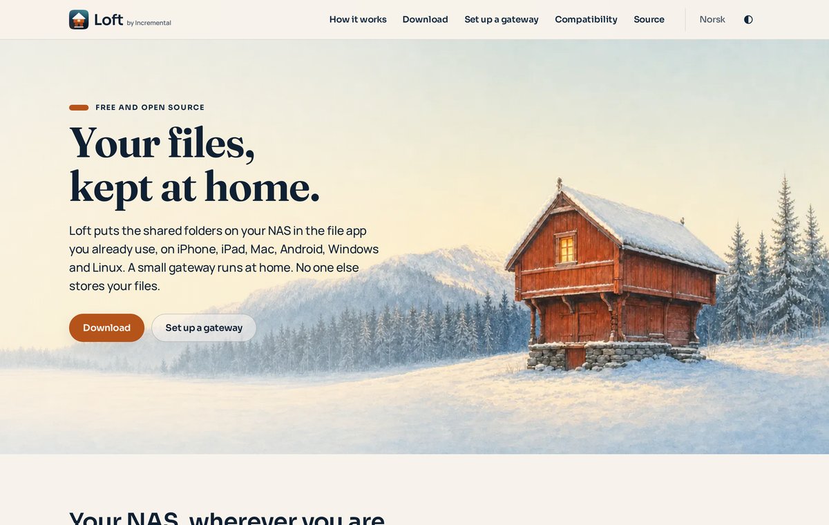 Loft website screenshot